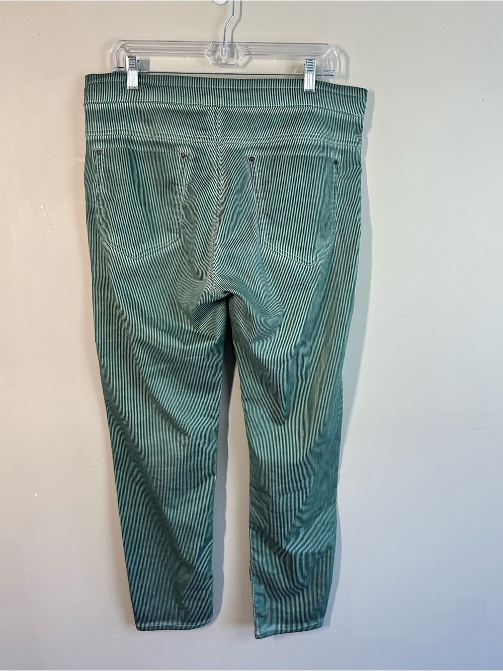 Alembika Pinstripe Iconic Stretch Jeans Teal Size 3(10-12) - Picture 4 of 16